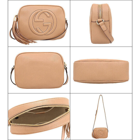 Gucci shoulder bag Camellia Rose Pink Beige Soho interlocking GG Crossbody - Picture 2 of 3